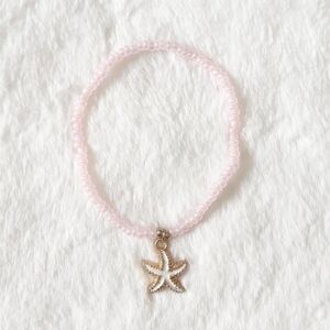 5/$25 🩷 Pink Beaded Starfish Charm Bracelet